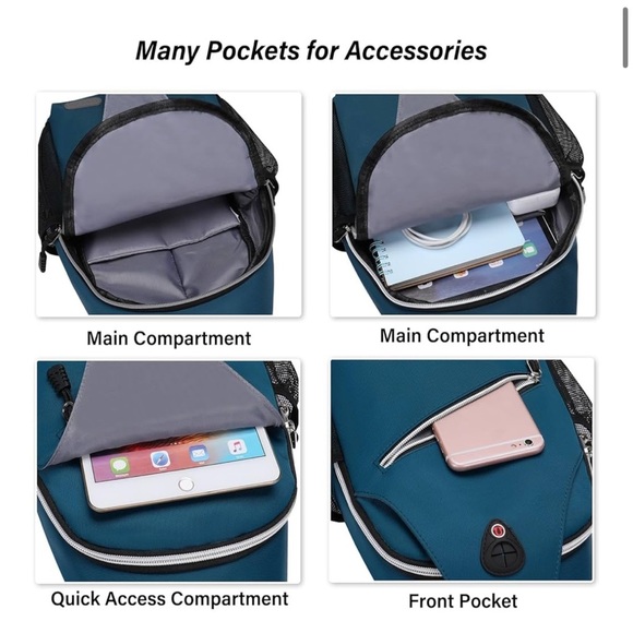 MOSISO Sling Backpack, Multipurpose Crossbody Shoulder Bag Travel Hiking Daypack - Picture 2 of 12